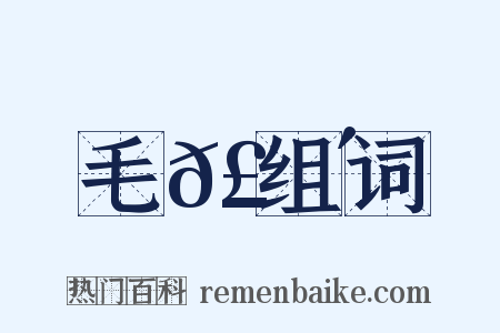 毛𣗴组词是什么意思的图片